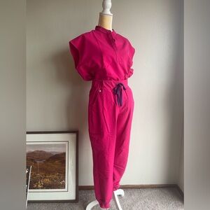 Figs Ultra Rose Medium Scrub Set - M Rafaela Top, M High Waisted Zamora Jogger